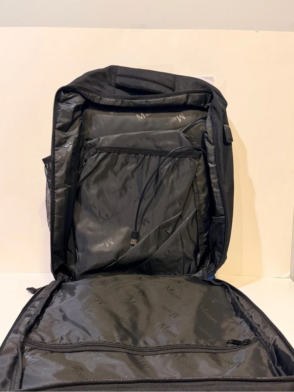 NWT Matein Black Backpack - Durable Travel & Commuter Bag